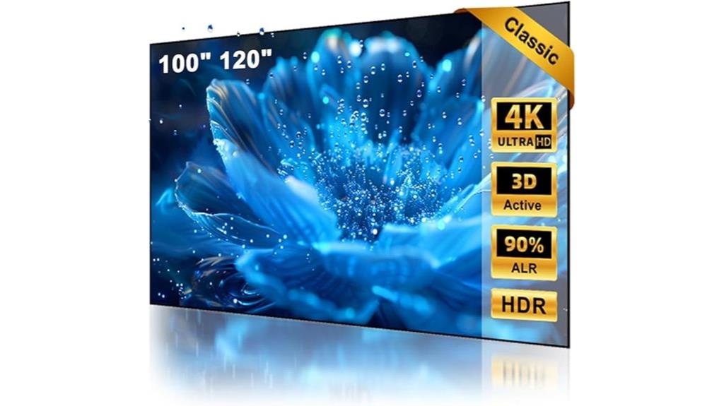 120 inch fixed projector screen