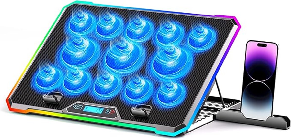 12 fan rgb gaming cooler