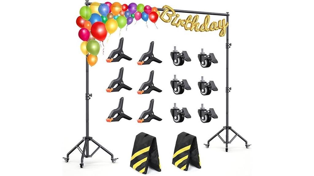 adjustable mobile backdrop support