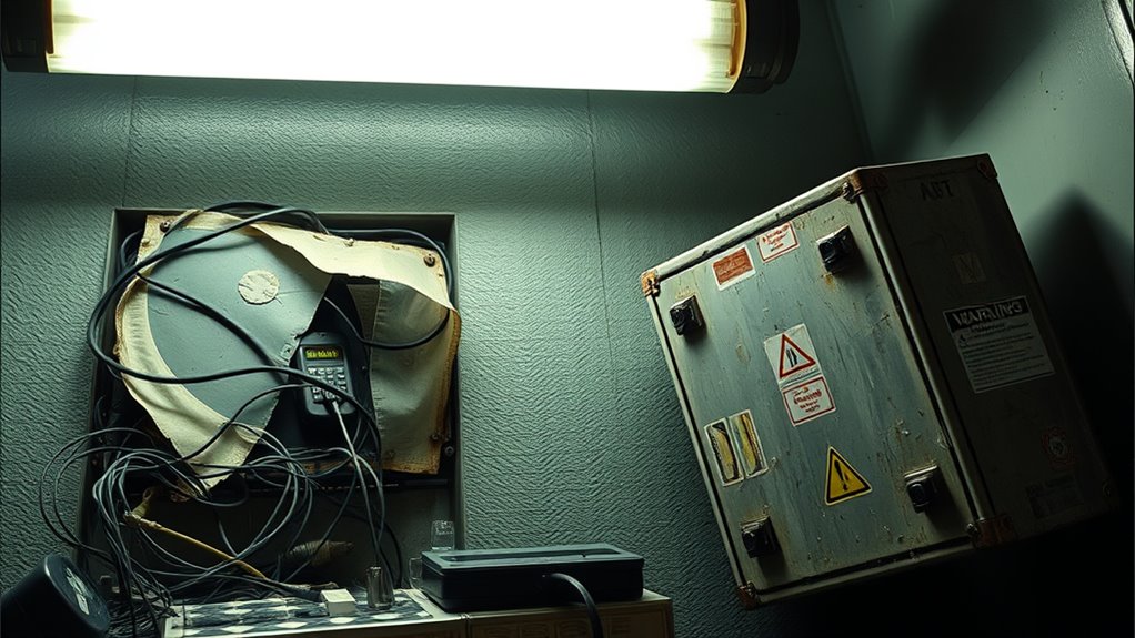 damaged worn exposed wiring