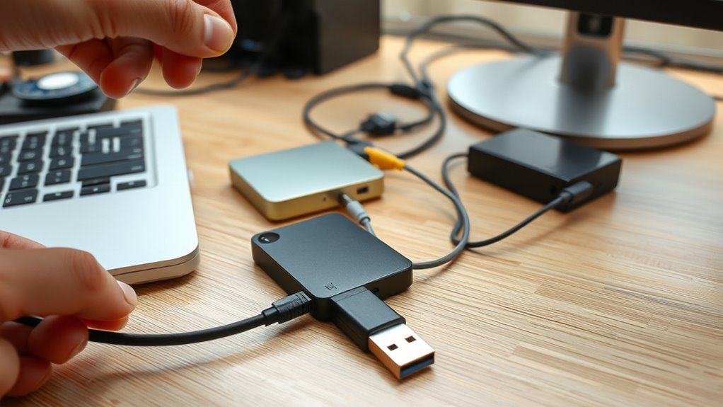 disconnect external devices first