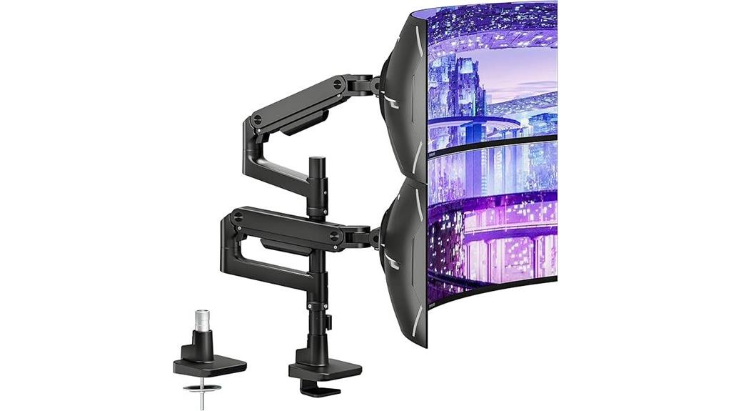 dual monitor arm mount