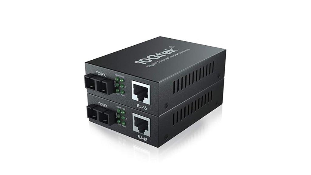 dual pack fiber ethernet converter