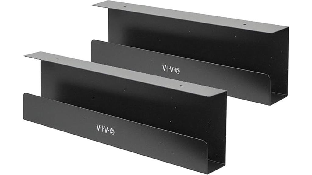 dual under desk cable trays
