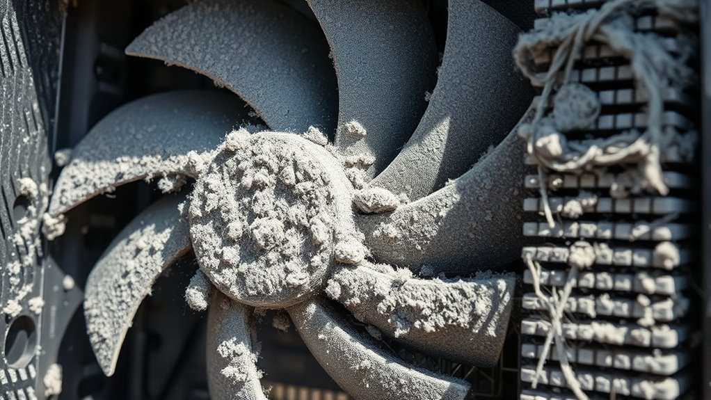 dust impairs cooling efficiency