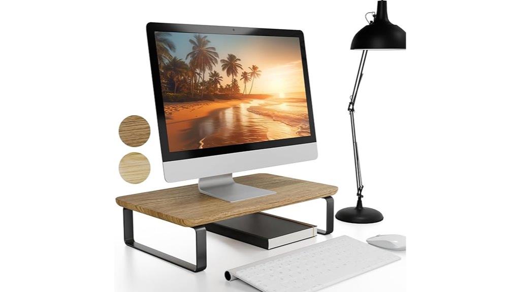 elegant wooden desk stand