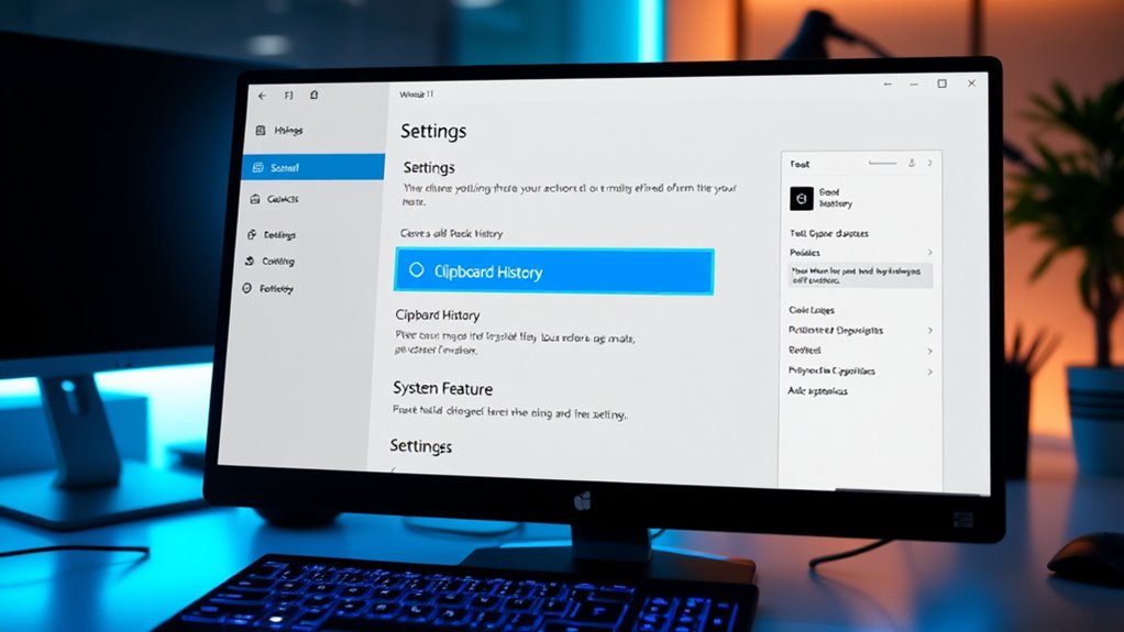 enable clipboard history feature