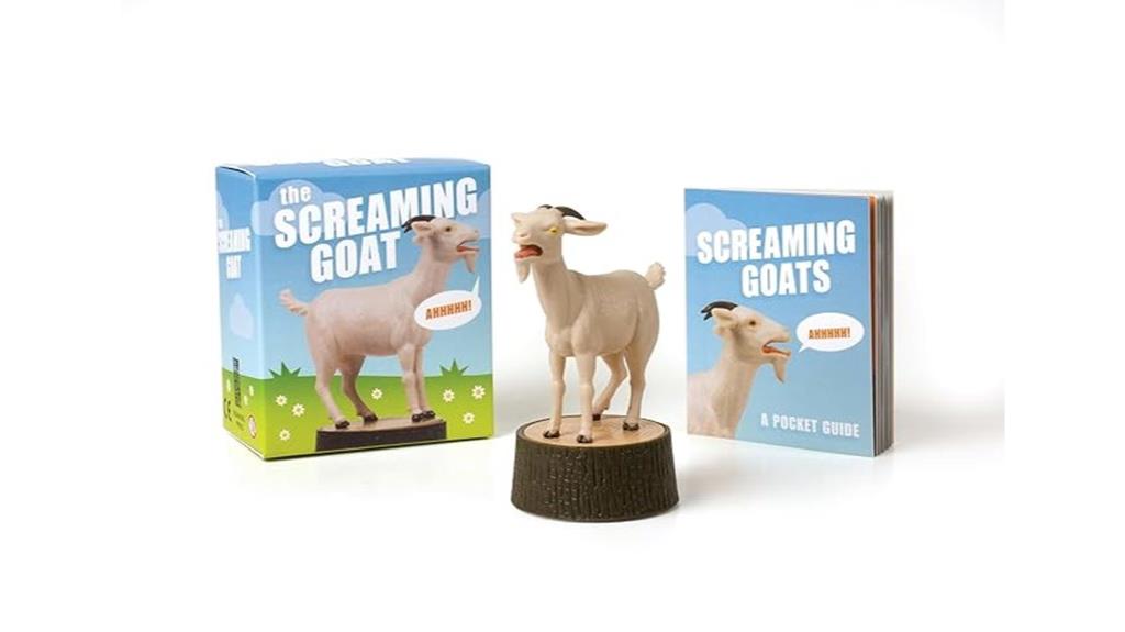 goat scream book figurine