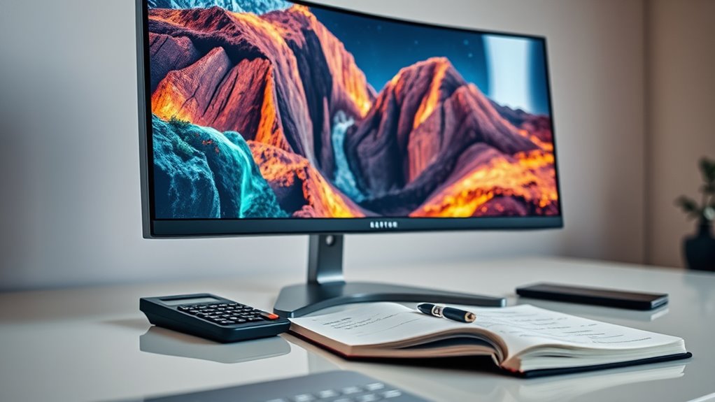 invest in ergonomic curved monitors