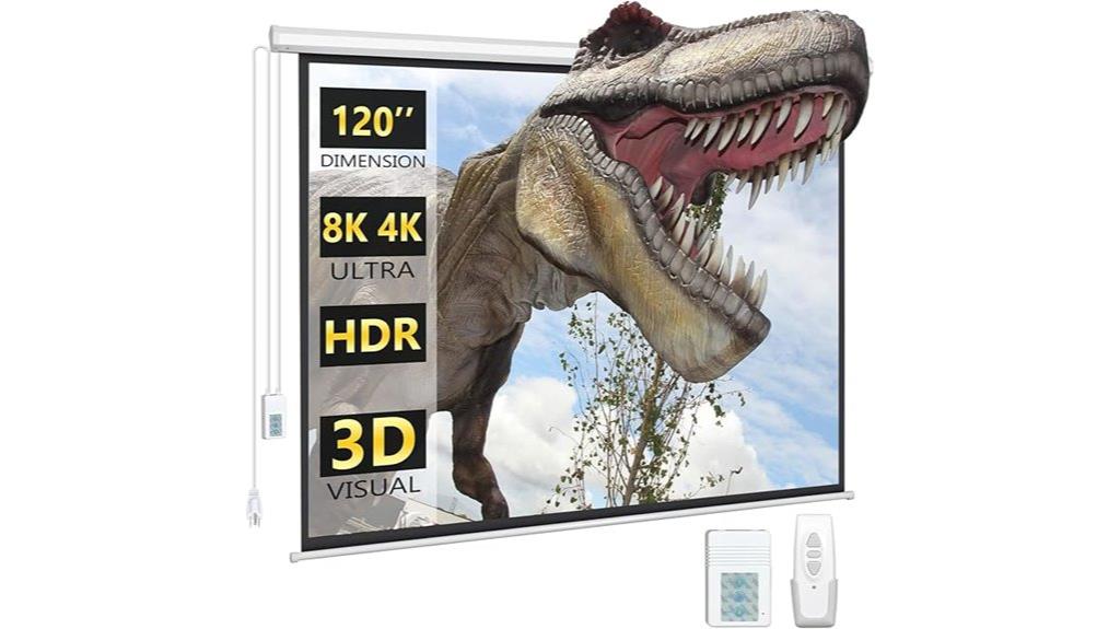 large 120 inch electric screen