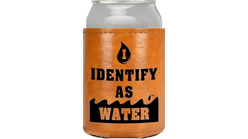 leather can cooler gift