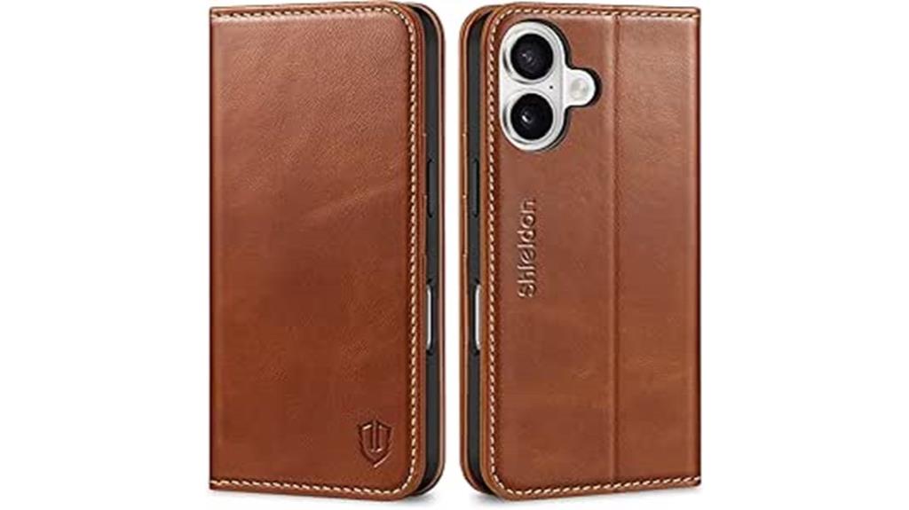 leather flip wallet case