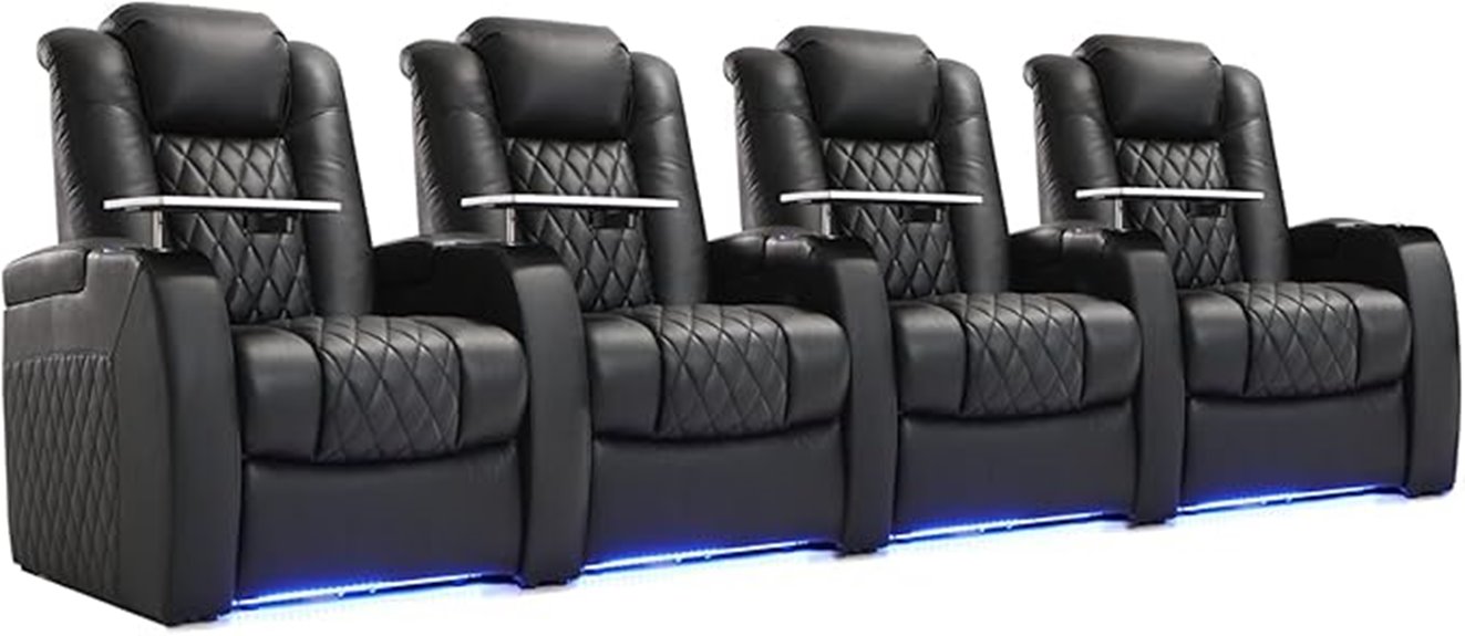leather recliner chair set