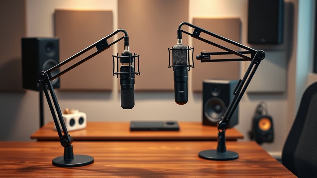 microphone arm compatibility features