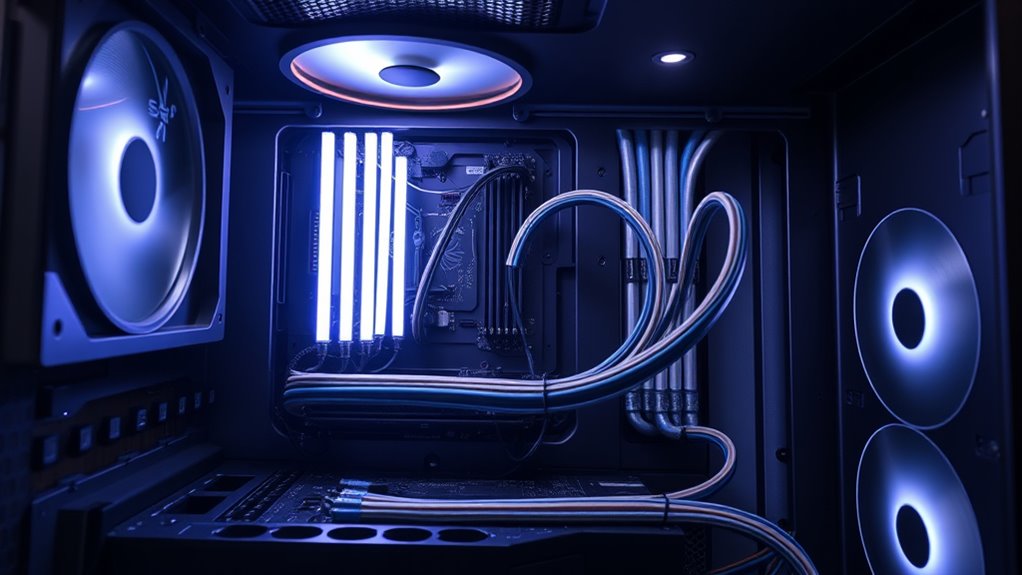 organized internal cable routing