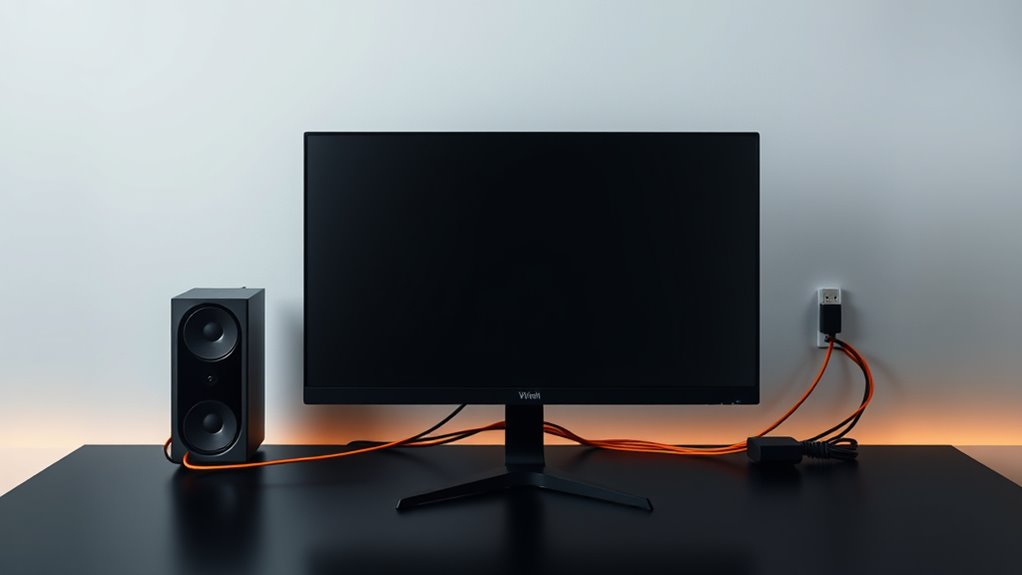 organized pc cable setup