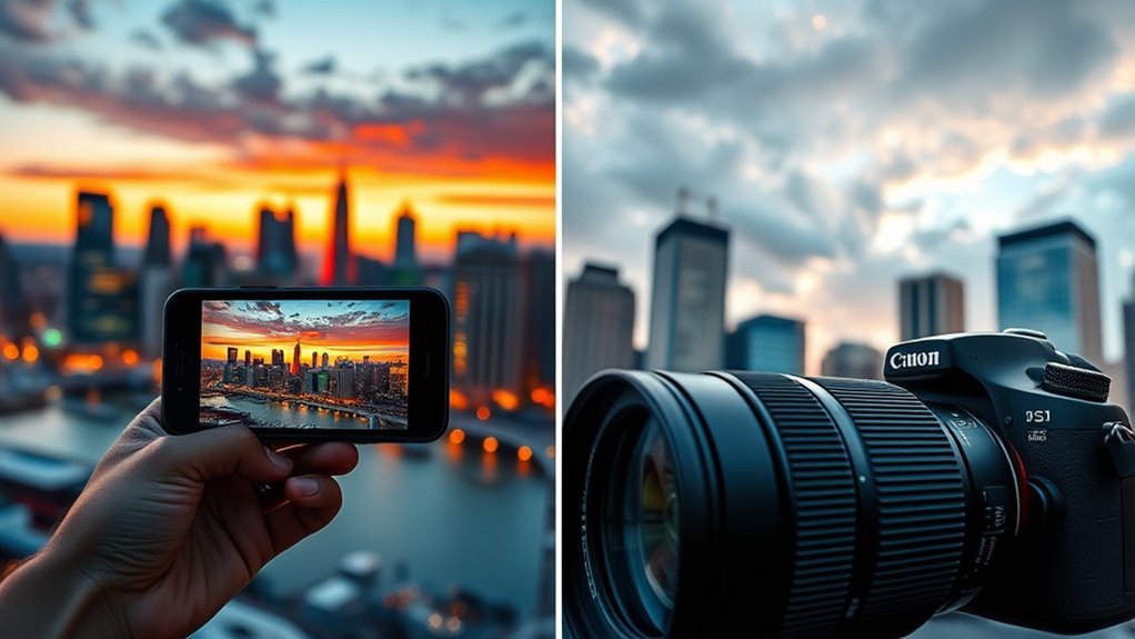 phone vs professional camera