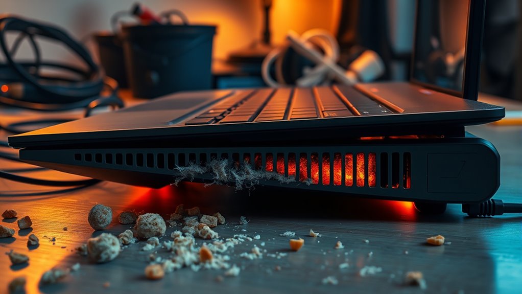 poor airflow and dust buildup