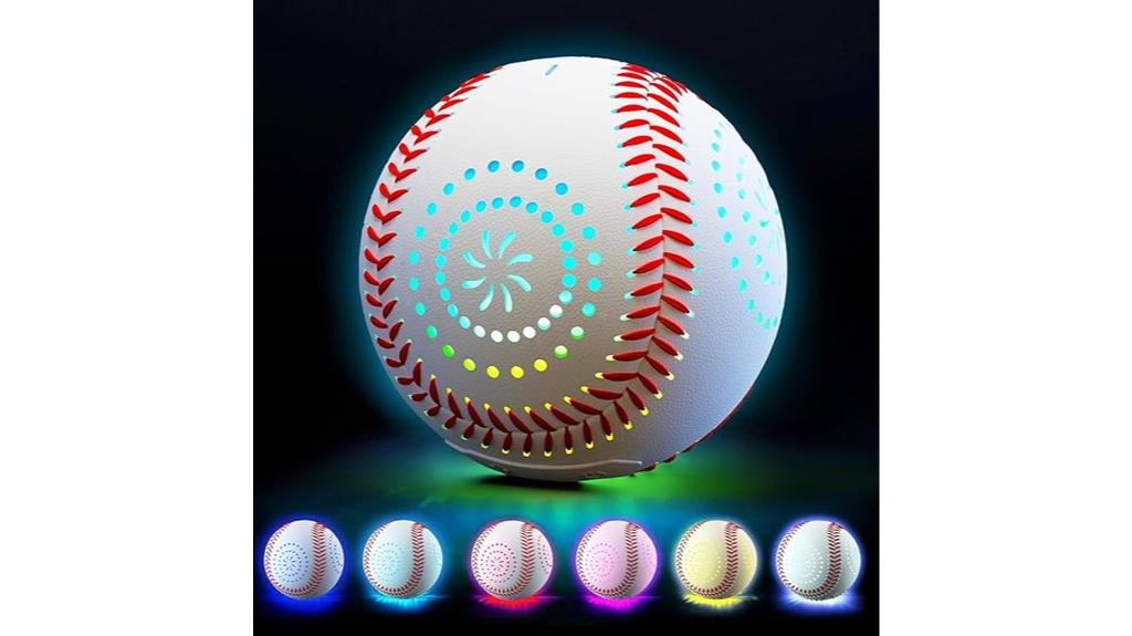 rechargeable led baseball with multiple light settings