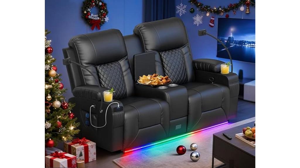 recliner loveseat with tech