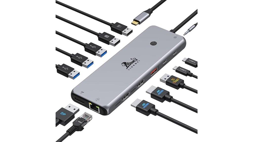thirteen in one usb c dock