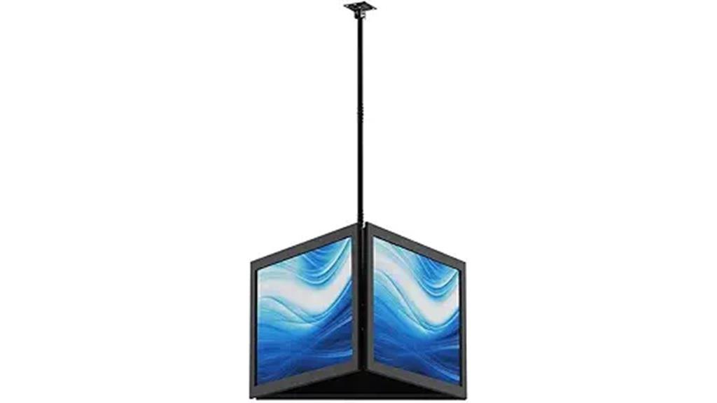 triple sided ceiling tv mount