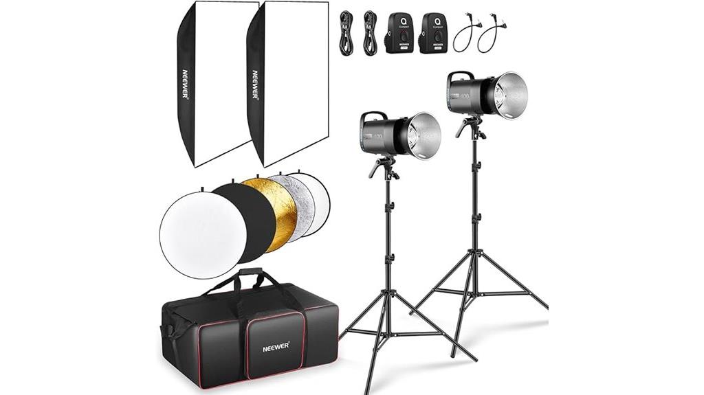 two pack studio flash lights