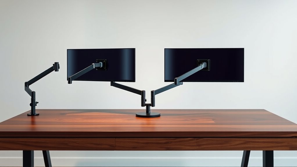 ultra wide dual monitor arms