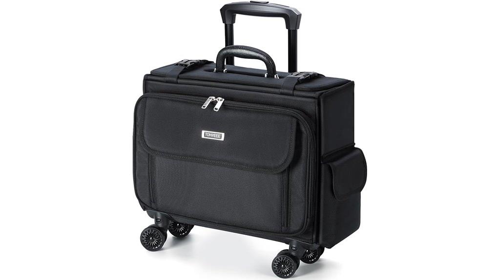 water resistant 15 6 inch rolling briefcase