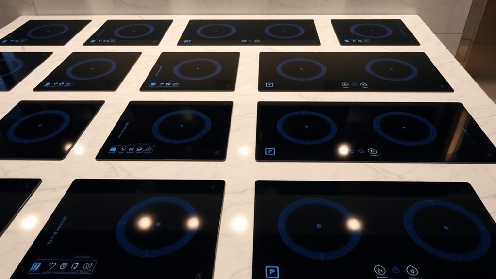 top induction cooktop units