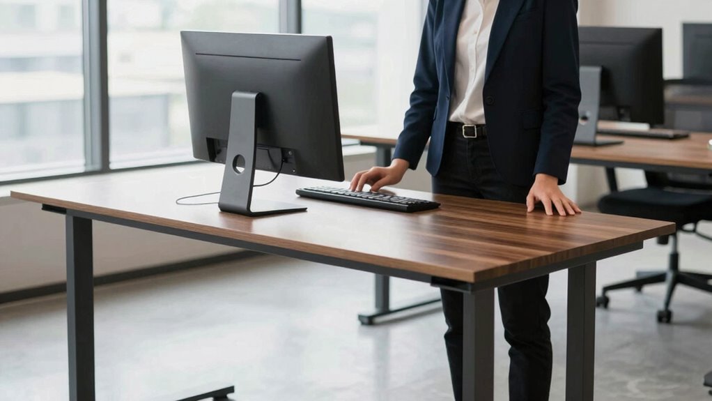 ergonomic setup enhances standing