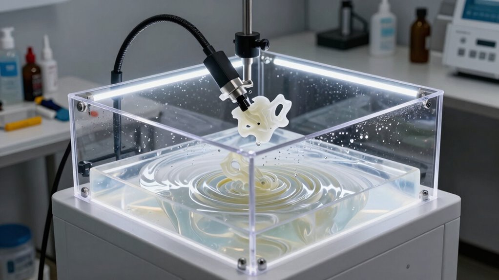 efficient safe resin post processing