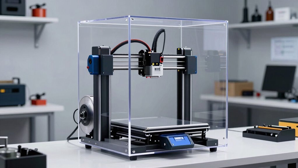 enclosure enhances print stability