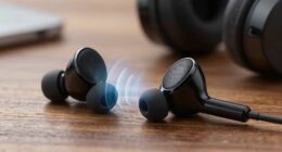 suppresses ambient surrounding sounds